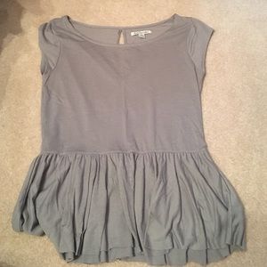 NEVER WORN!!! Gray peplum shirt
