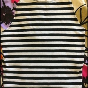 Abercrombie & Fitch Black & white Stripe Crop Top