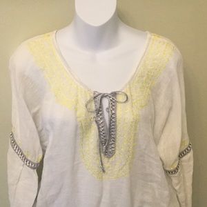 The perfect linen/cotton blend crop top