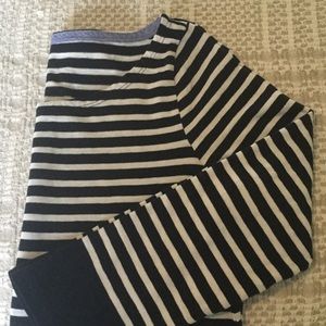 Navy/cream stripe t-shirt