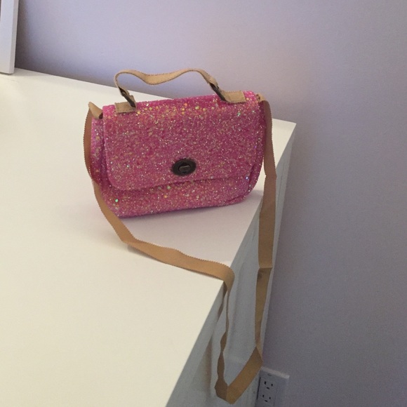 Pink sparkly clutch from CREWCUTS