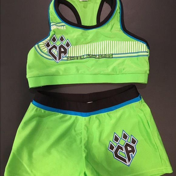 Cheer athletics green sports bra