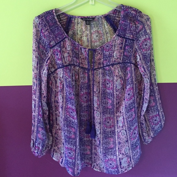 Purple pattern top