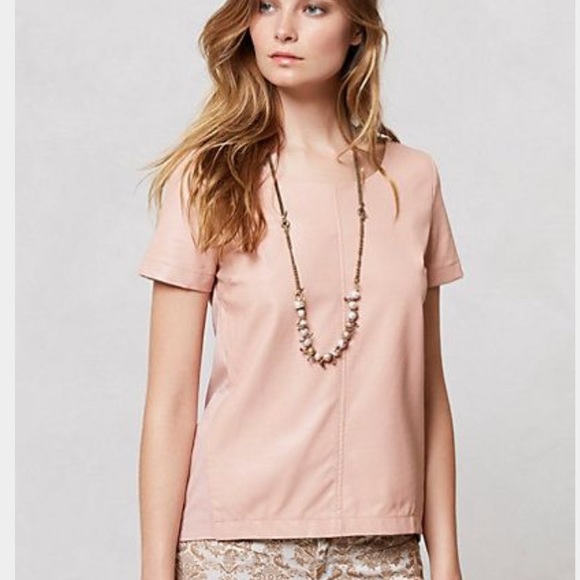 Anthropologie Tops - Anthropologie Sunday In Brooklyn Vegan Leather Top