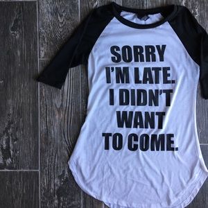 Black and white raglan!