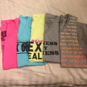 5 Muscle tee's