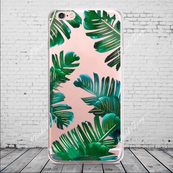 Palm leaf silicone phone case for iPhone 6