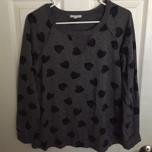 Grey and Black hearts sweater