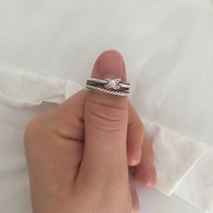 David Yurman "X" Crossover Ring size 6!