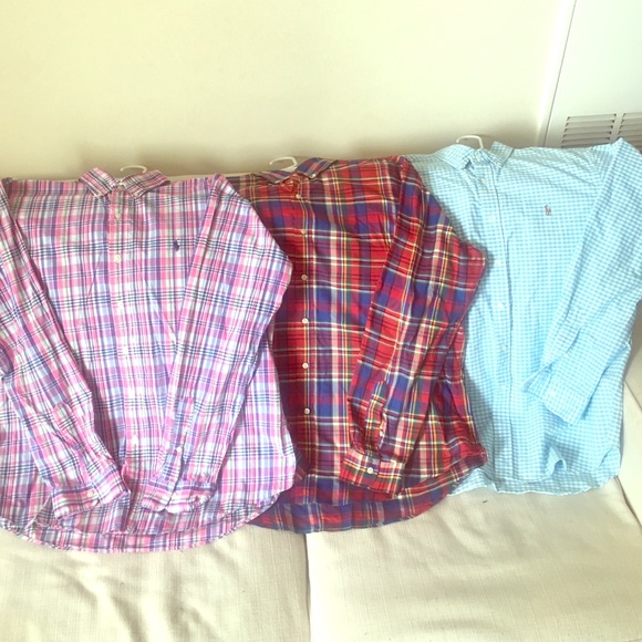 3 Polo Ralph Lauren Button Up Shirts