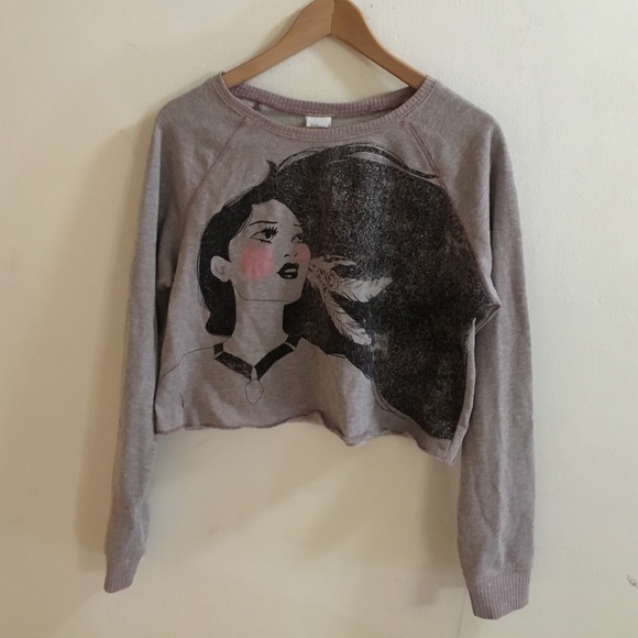 Pocahontas sweater crop top