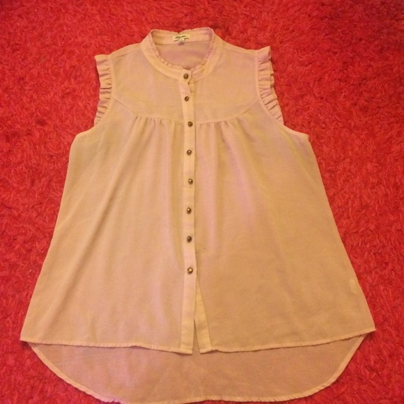 A button down high-low shirt