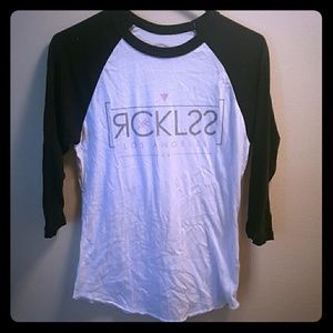 Young and Reckless baseball tee