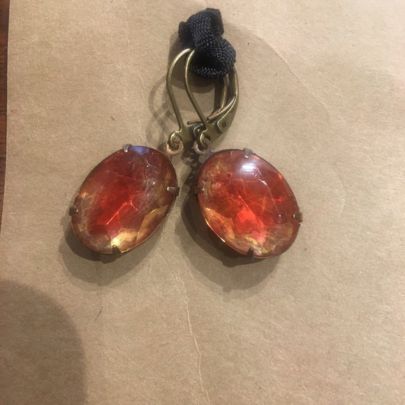 Vintage Rhinestone drop earrings New!