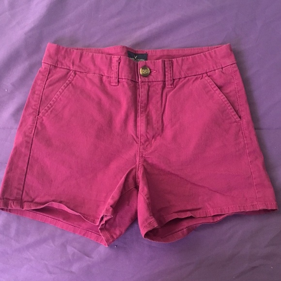 American Eagle Fuchsia High Waisted Shorts
