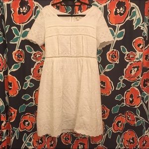 Francesca's - white a-line short sleeve dress