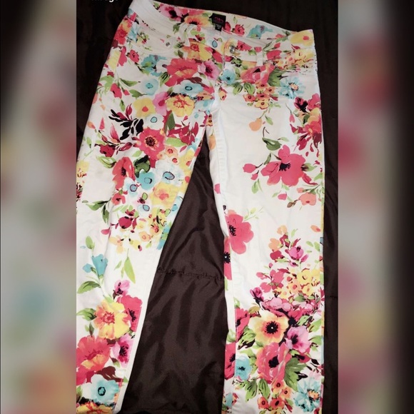 Floral skinny pants