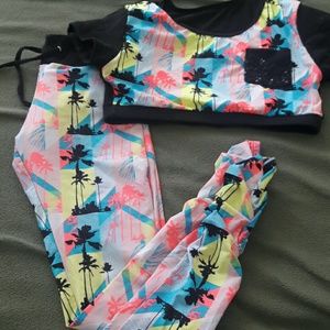 California kisses dance crop top and pants