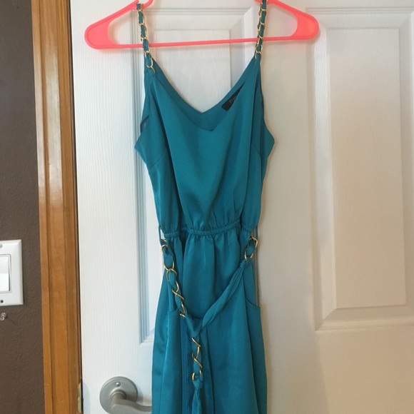 Forever 21 Silk Teal Dress