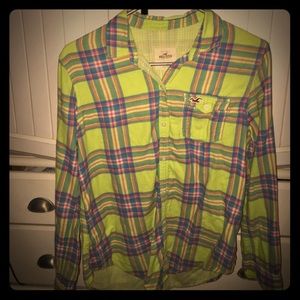 Hollister Plaid/Flannel Shirt, Gingham Lining