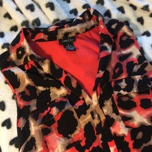 Coral Leopard Print Tank
