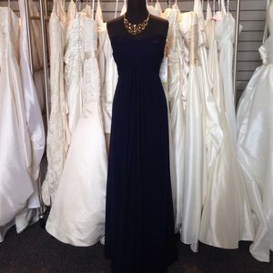 Navy blue evening gown