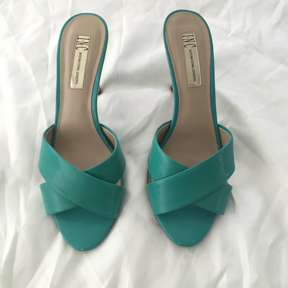 INC turquoise chic heels