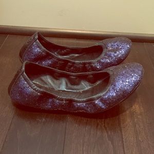 Tory Burch glitter ballet flats