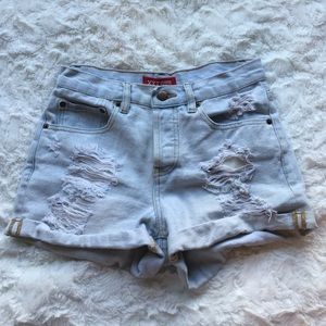 denim shorts