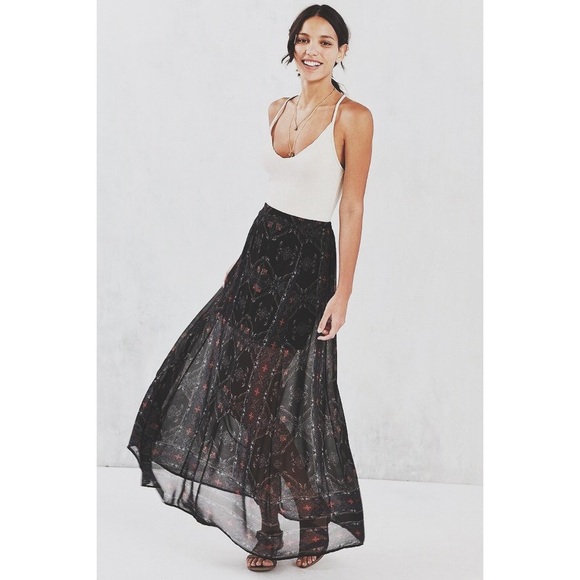Urban Outfitters Dresses & Skirts - Ecote Border Print Maxi Skirt
