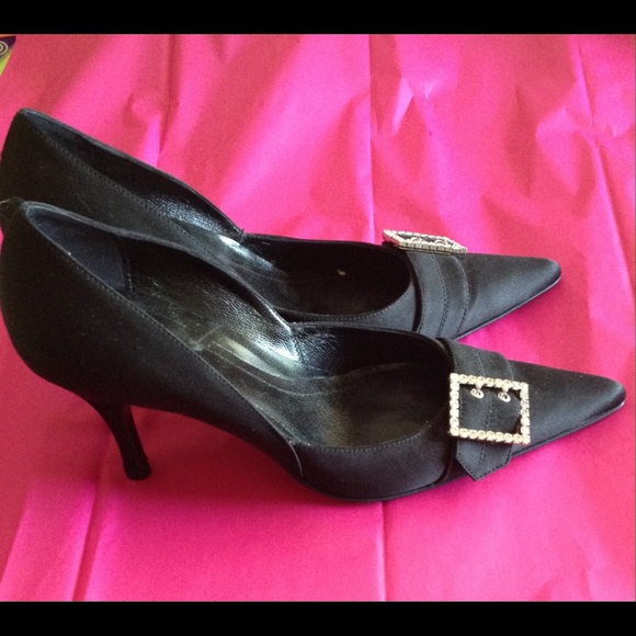 Vintage Ann Taylor Pointed Toe Satin Pumps