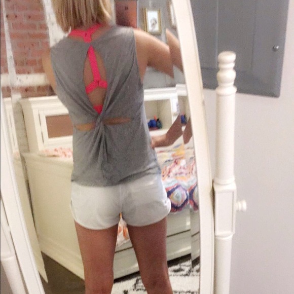 Twisted back ribbed tank Victoria's Secret