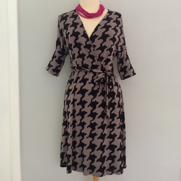 Tommy Hilfiger faux wrap dress w/ geometric print