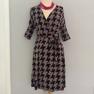 Tommy Hilfiger faux wrap dress w/ geometric print