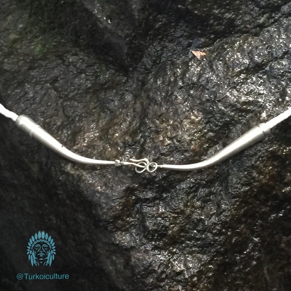 Turquoise and Heshi Shell Vintage beaded Necklace - Picture 4 of 4