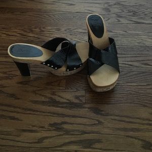 Esprit black strap 7 1/2 high heel sandal