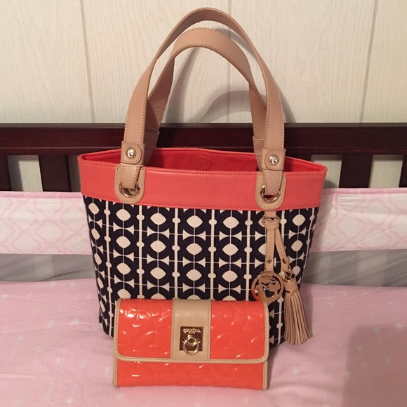 Spartina purse and wallet. Hilton Head pattern.