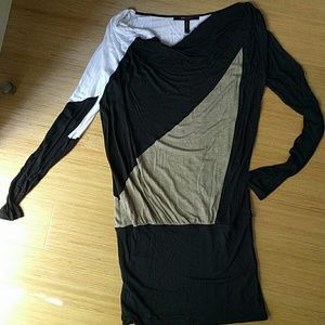 BCBG maxazria long sleeve colorblock dress