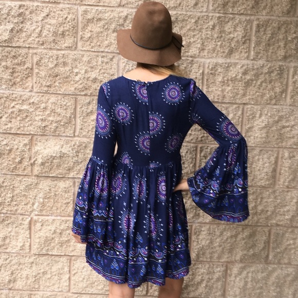 Boho Medallion Print Shift Dress - Picture 3 of 3