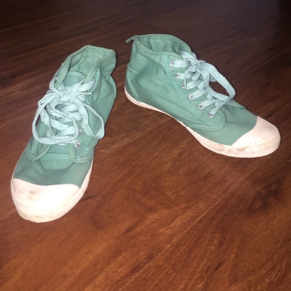 Teal high top sneakers