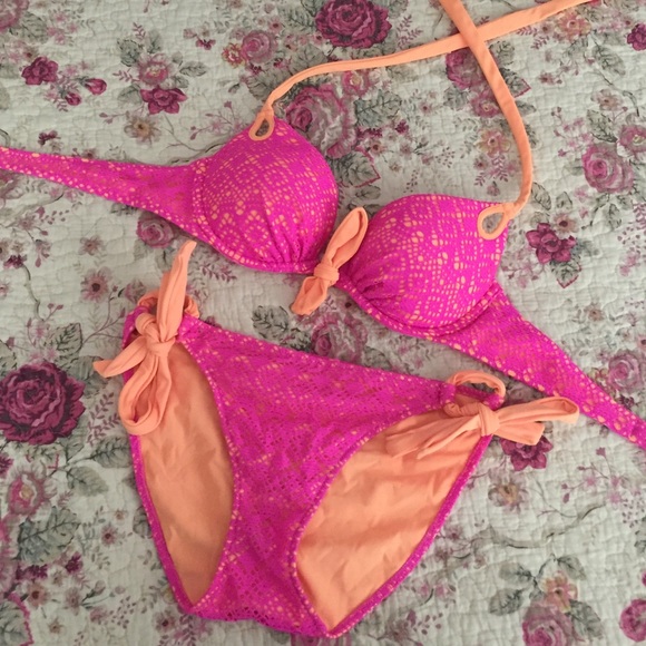 VS Pink Crochet Bikini