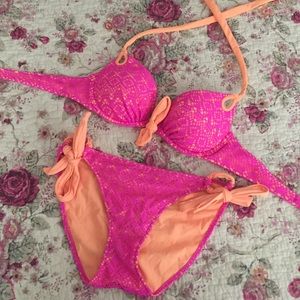 VS Pink Crochet Bikini