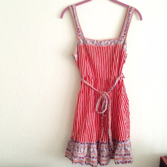 Reformation Dresses & Skirts - Adorable floral and red stripe sundress Medium