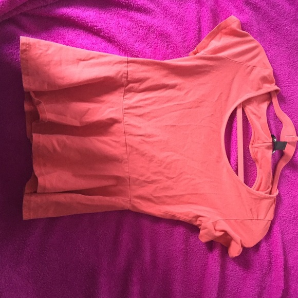 Pink shirt with a heart in the back