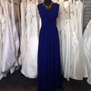 Royal blue evening dress