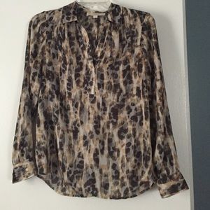 Loft long sleeve tunic animal print