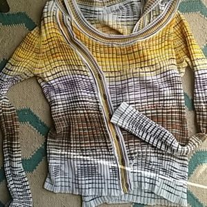 M Missoni Pattern Ribbed Cardigan