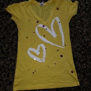 Vs PINK SIZE xsmall V neck tee