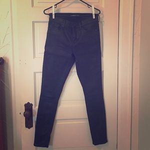 Express faux leather skinny jeans