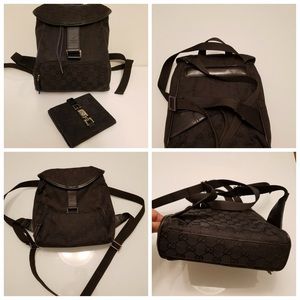 Authentic Gucci SET Backpack & Wallet